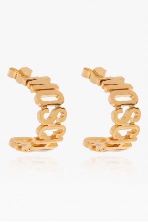 Logo-shaped earrings Moschino - SchaferandweinerShops Japan